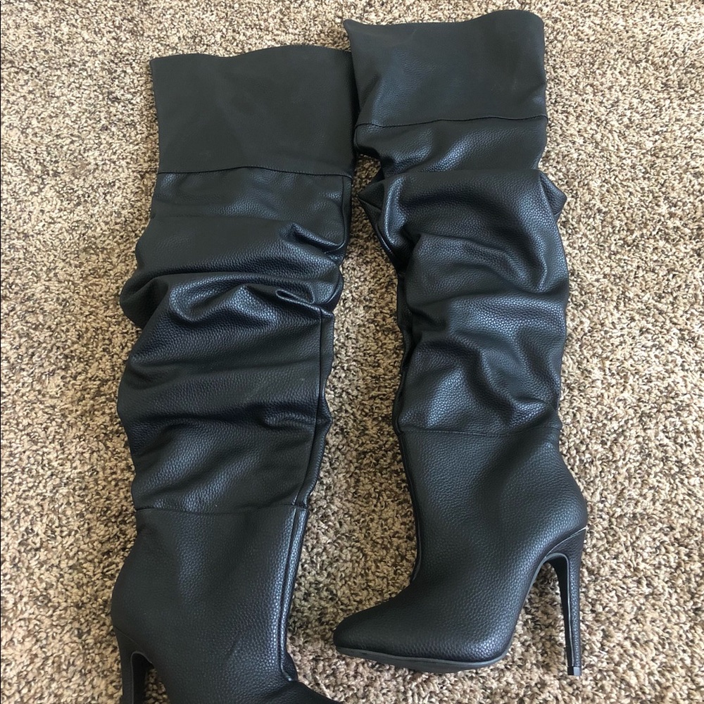 PUBLIC DESIRE THIGH HIGH SLOUCH BOOTS